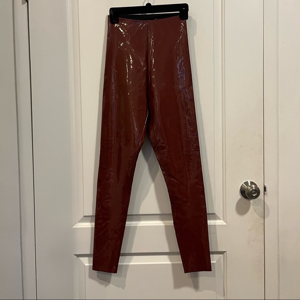 Commando Faux Patent Leather Leggings in Color Sienna - Picture 5 of 5
